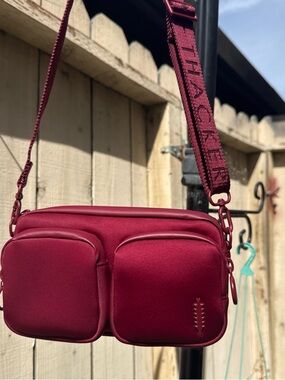 Hatch Wine Red Double-Pocket Crossbody Bag